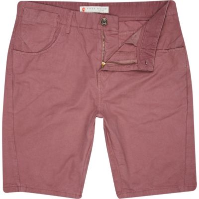 Dark pink pocket detail shorts