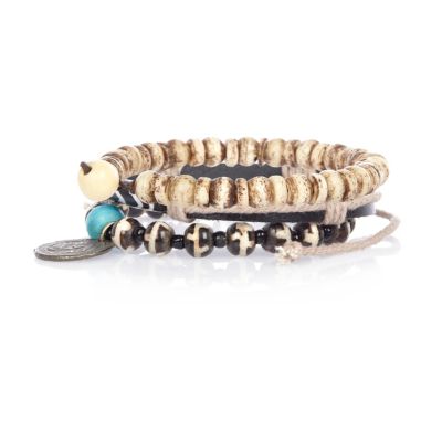 White mixed wrist beads
