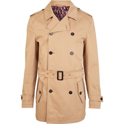 Brown belted smart jacket