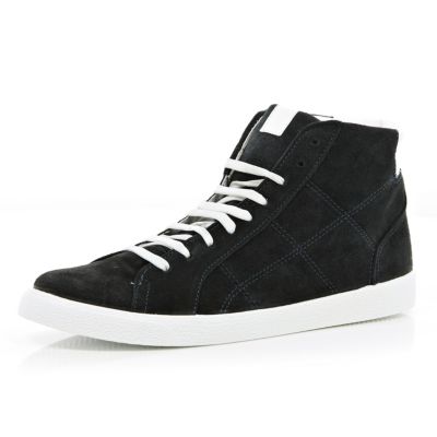 Navy suede high tops
