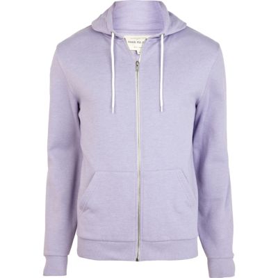 Lilac pastel zip up hoodie
