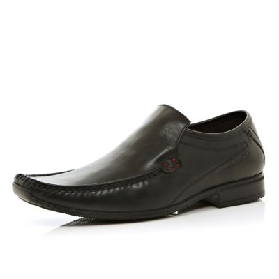 Black Base London smart moccasin shoes 