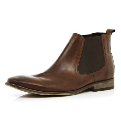 Brown Base London chelsea boots