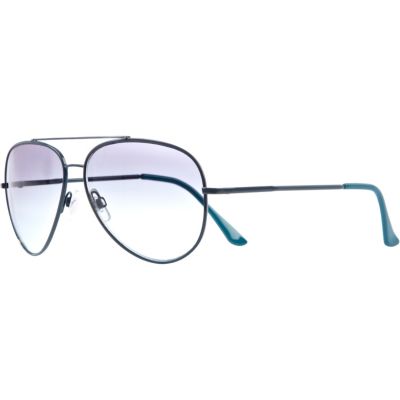Grey contrast tip aviator sunglasses