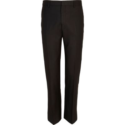 Black slim suit trousers