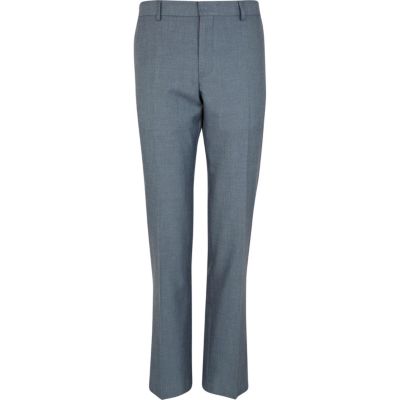 Blue smart slim trousers