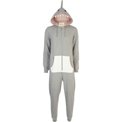 Grey shark head all-in-one