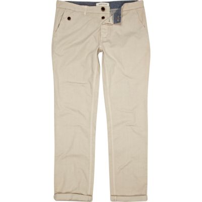 Stone slim casual chinos 