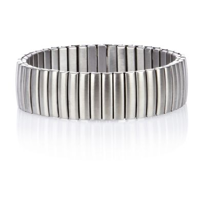 Grey metal stretch bracelet