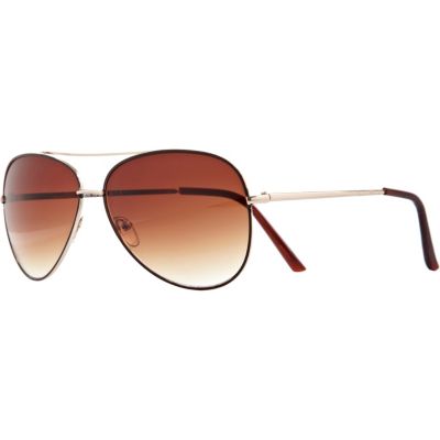 Brown aviator sunglasses