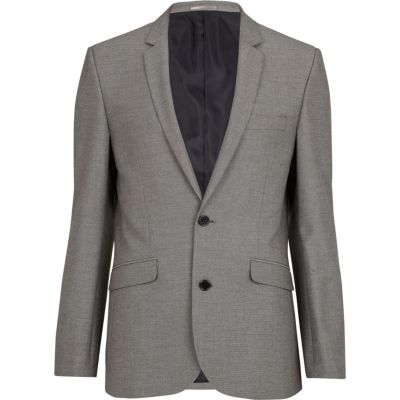 Grey skinny suit jacket 