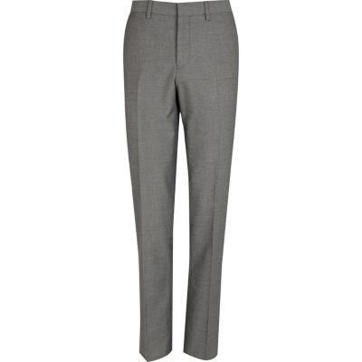 Grey skinny suit trousers 