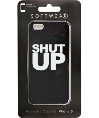 Black shut up iPhone 5 case