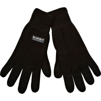 Black thermal insulated gloves