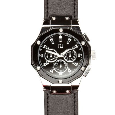 Black hexagon watch