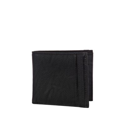 Black stripe trim fold over wallet
