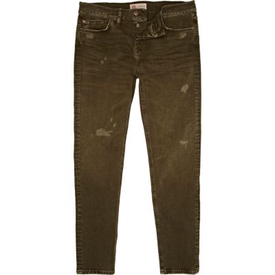 Khaki green Dylan slim jeans