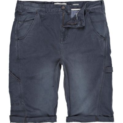 Blue twisted seam shorts