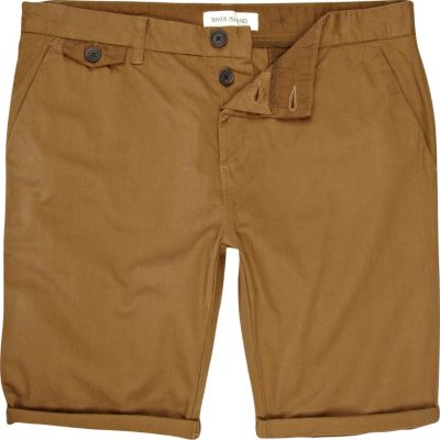Brown roll up shorts