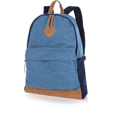 Blue denim rucksack