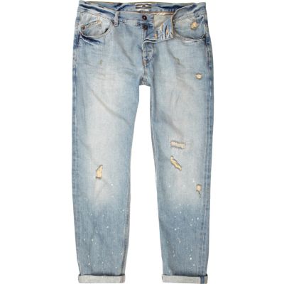 Light wash ripped Holloway Road jeans