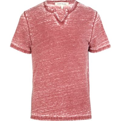 Red marl burnout t-shirt