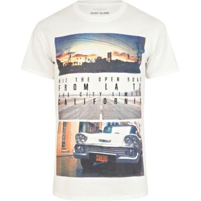 White California photograph print t-shirt