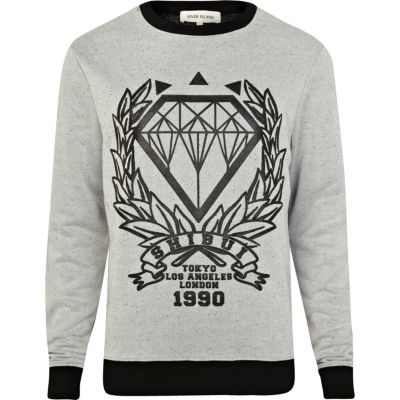 Ecru Tokyo diamond print sweatshirt