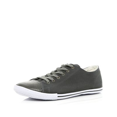 Grey slim plimsolls