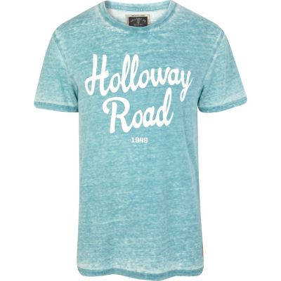 Green burnout Holloway Road print t-shirt