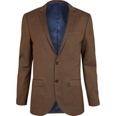 Light brown slim suit jacket