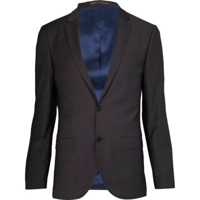 Grey slim suit jacket