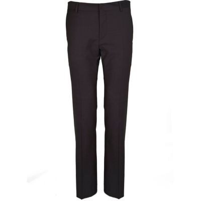 Grey slim suit trousers
