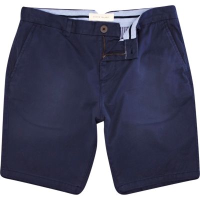 Blue washed smart shorts