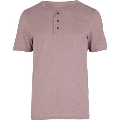 Light purple grandad t-shirt