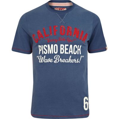 Navy Tokyo Laundry California print t-shirt