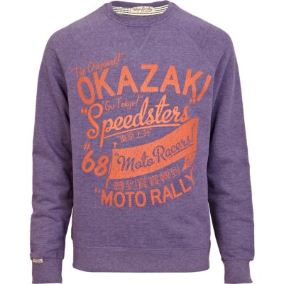 Purple Tokyo Laundry printed sweatshirt