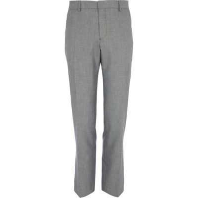 Grey slim smart trousers