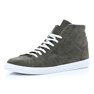 Grey suede high tops