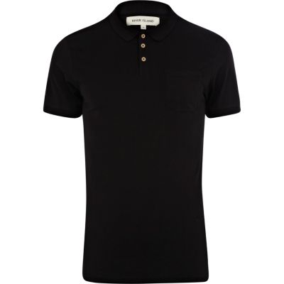 Black polo shirt