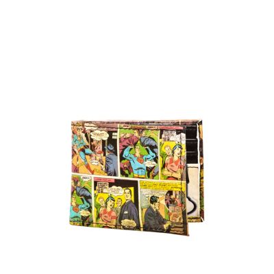 Blue Superman comic print wallet