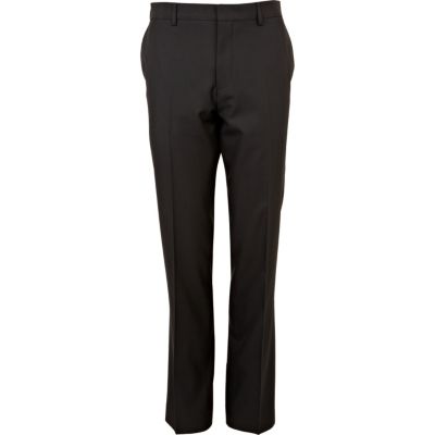 Black slim suit trousers