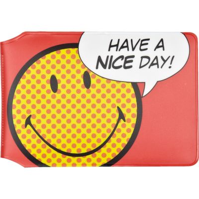 Red have a nice day card holder