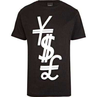 Black To The Black money print t-shirt