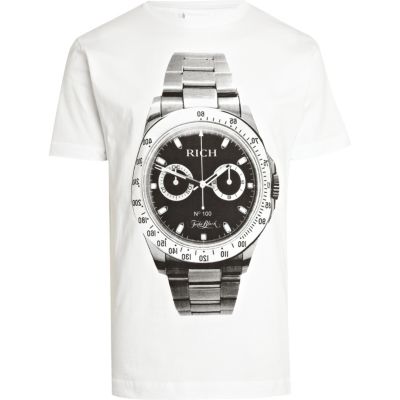 White To The Black watch print t-shirt