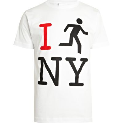 White To The Black I run NY t-shirt