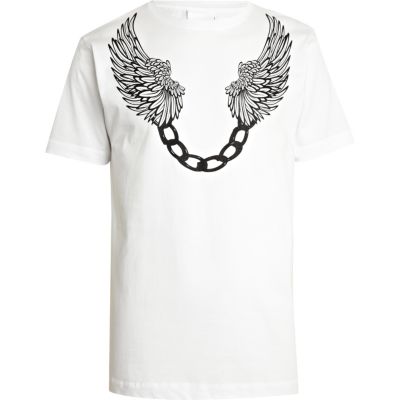 White To The Black wing print t-shirt