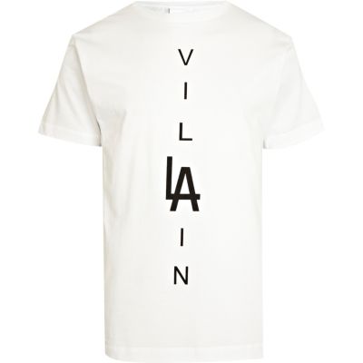 White To The Black LA villain print t-shirt
