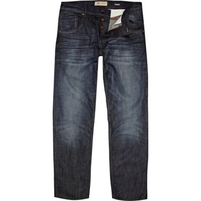 Dark wash Dean straight jeans