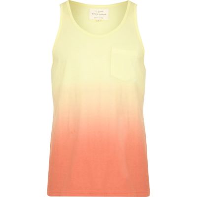 Yellow dip dye vest